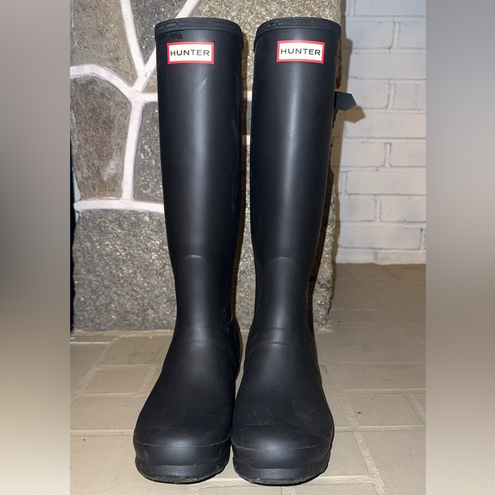 Hunter Women's Black Tall Rain Boots